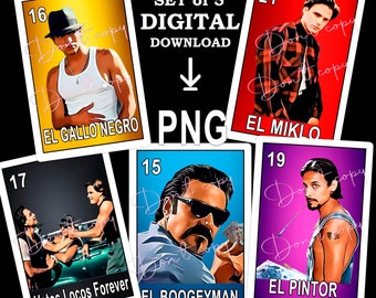 Bloom Bloom png Loteria Card digitale download PNG-bestand, sublimatie Mexicaanse Loteria SET