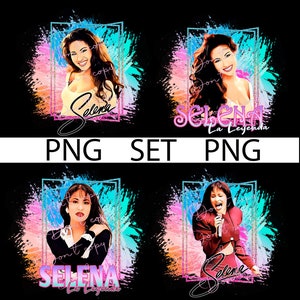 Selena PNG SET sublimation, digital download file Selena Quintanilla
