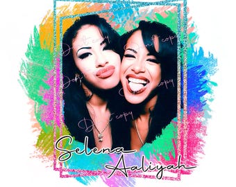 Selena en Aaliyah digitaal downloadbestand voor png, sublimatie