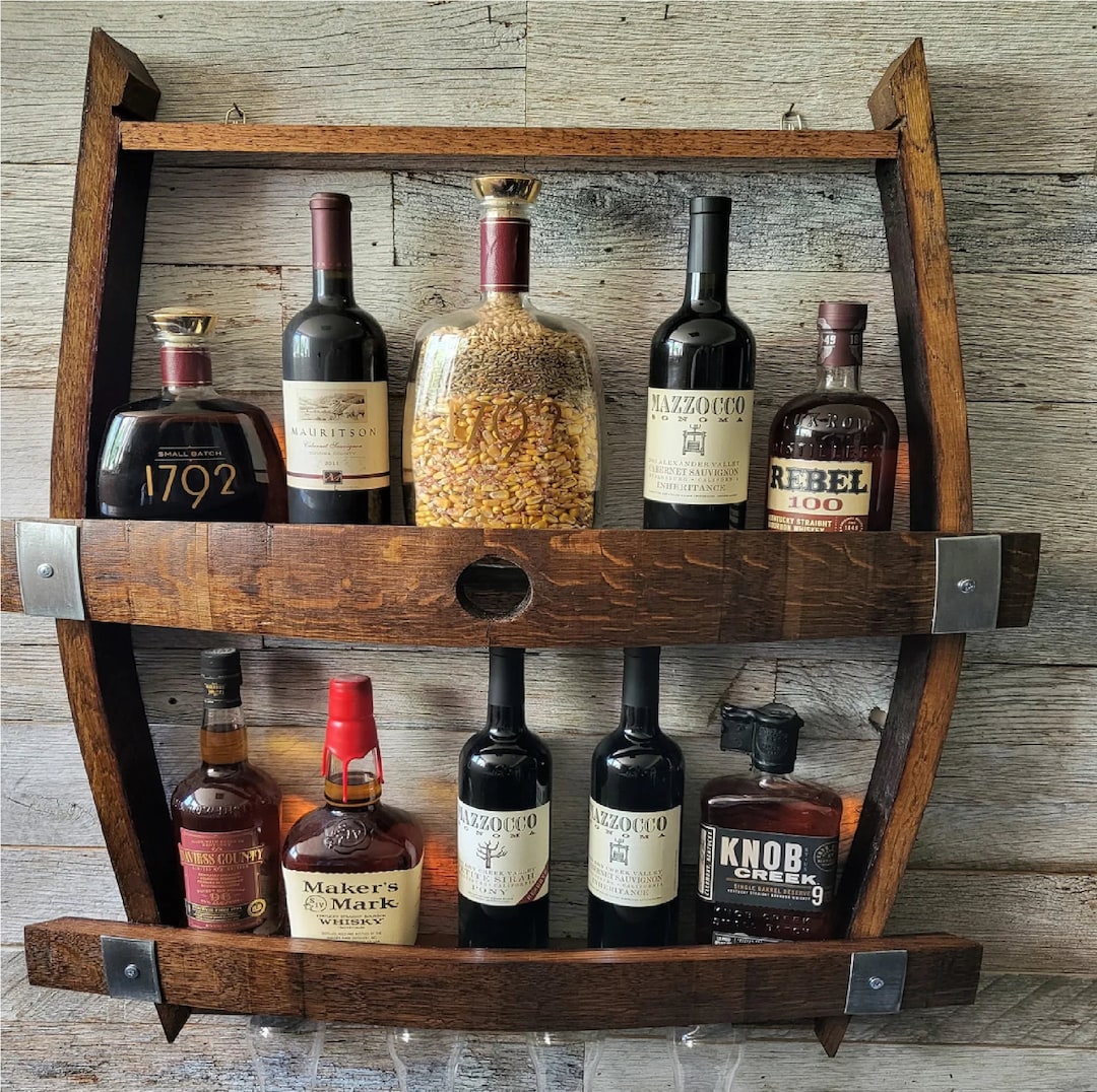 Whiskey Wine Barrel Liquor Reclaimed Woodbourbon Etsy