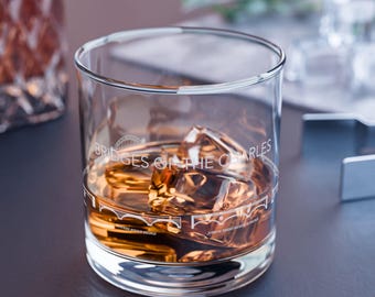 The Bridges of the Charles | Charles River Regatta Whiskey Old Fashioned Glass