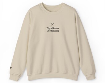 Eight Hearts One Rhythm | Embroidered Crewneck Sweatshirt | Rowing Team Gear
