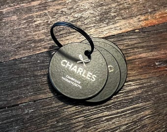 Rowing Regatta Tokens | Custom Personalized Laser Engraved Black Coated Steel Charm