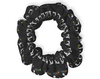 Rowing Elf on Erg Holiday Scrunchie | Rowing Gear Hair Accessory