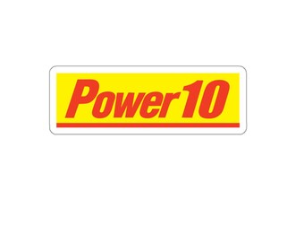 Power 10 Energy Bar Sticker | Die Cut Vinyl Sticker, Crew & Rowing Decal