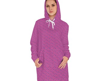 Bridges of the Charles River Regatta | Pink Patterned Hoodie Dress