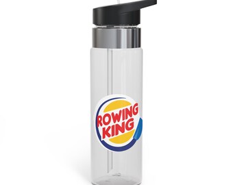 Rowing King Water Bottle with Name Personalization | 20oz Rowing Water Bottle
