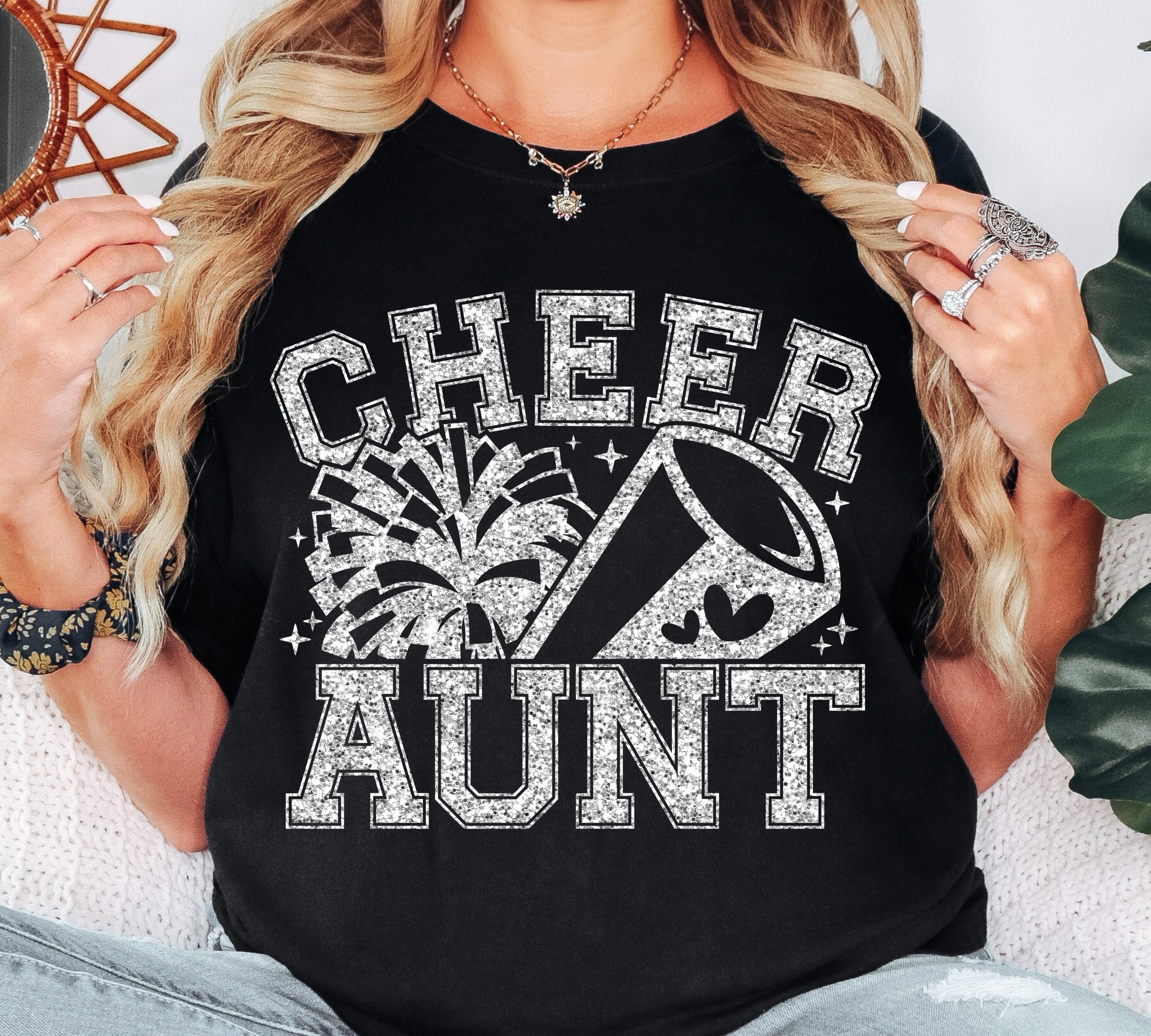 Cheer Aunt Svg, Cheer Auntie Svg, Cheerleader Aunt Svg, Cheer Auntie