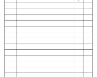 May include: A black and white printable reading log with headings for start date, book title, number of pages, and finish date.