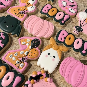 Halloween Birthday cookies / Halloween themed cookies / Spooky cookies for Halloween / birthday cookies