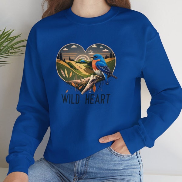 Bluebird Sweatshirt, Forest Birds, Forest Core, Birdwatching Gift, Bird Nerd, Birdwatchers Gift, Nature Lovers Gift, Vintage Bluebird, Retro