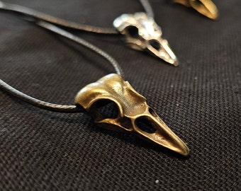 Collar de calavera de pájaro/ collar de cordón/ joyería de calavera de pájaro/ collar de calavera/ collar gótico/ collar alternativo