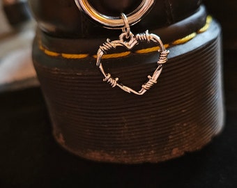 Boot charms / barbed wire heart boot charms / gothic boot charm/ heart boot charms / alt boot charms / alt boot charm / shoe charms