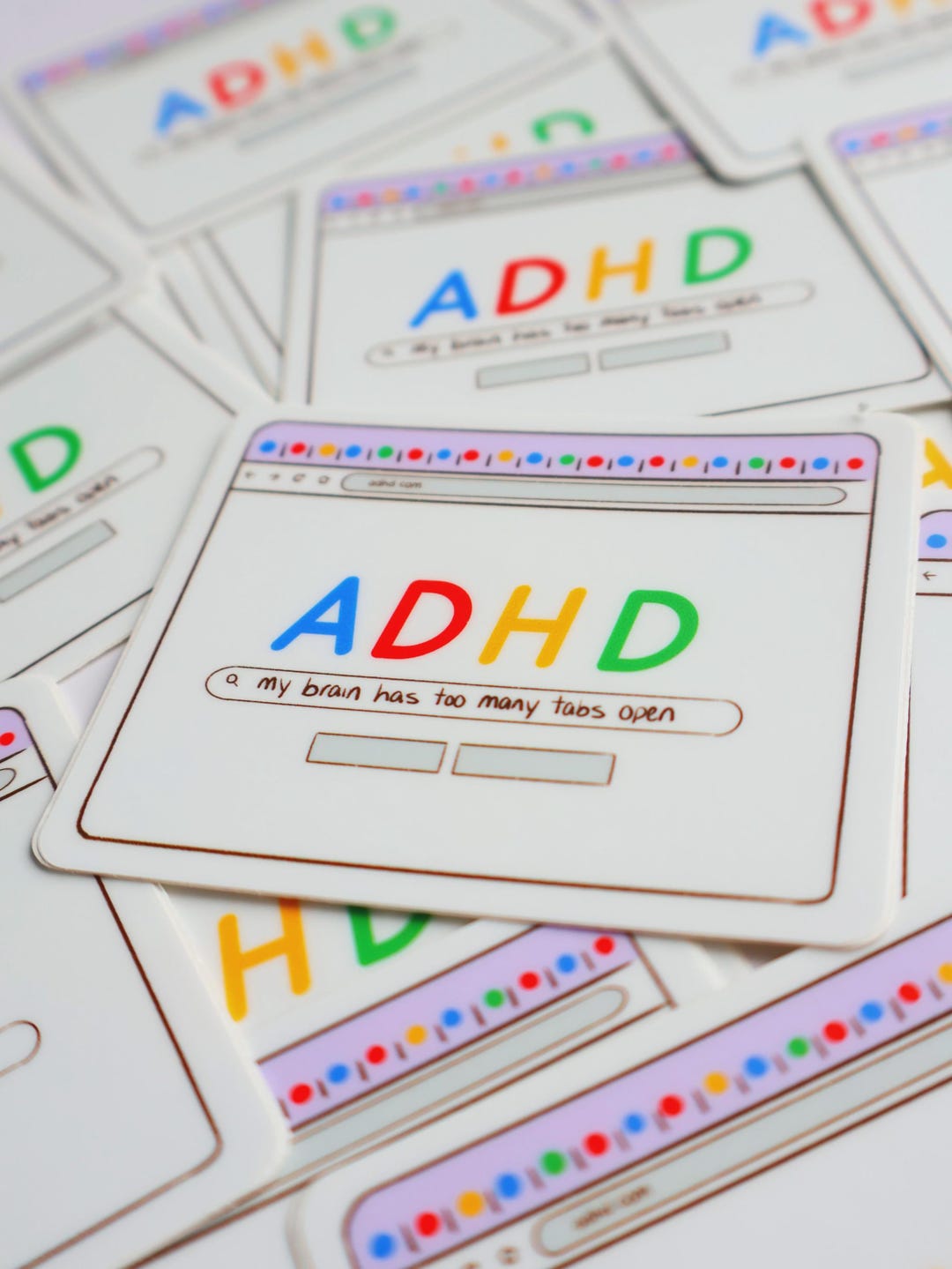Fun Adhd Sticker ADHD Sticker for Neurodivergent Cuties | Funny Hand-drawn Vinyl Decal ...
