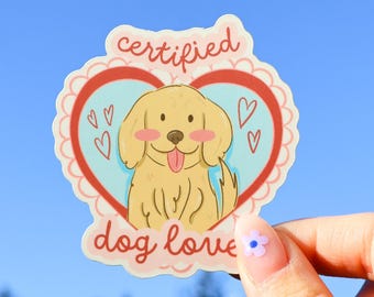 Dog Lover Vinyl Sticker: Waterproof Decal for Water Bottle