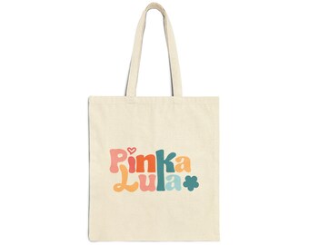 Pinkalula Cotton Canvas Tote Bag - Everyday Reusable Shopping Bag