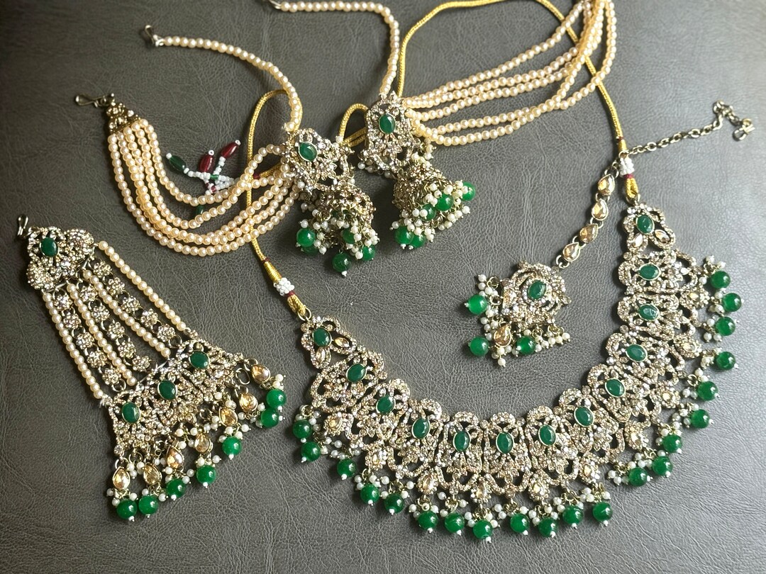 Green Jarokha Cocktail Belt with Eyelets