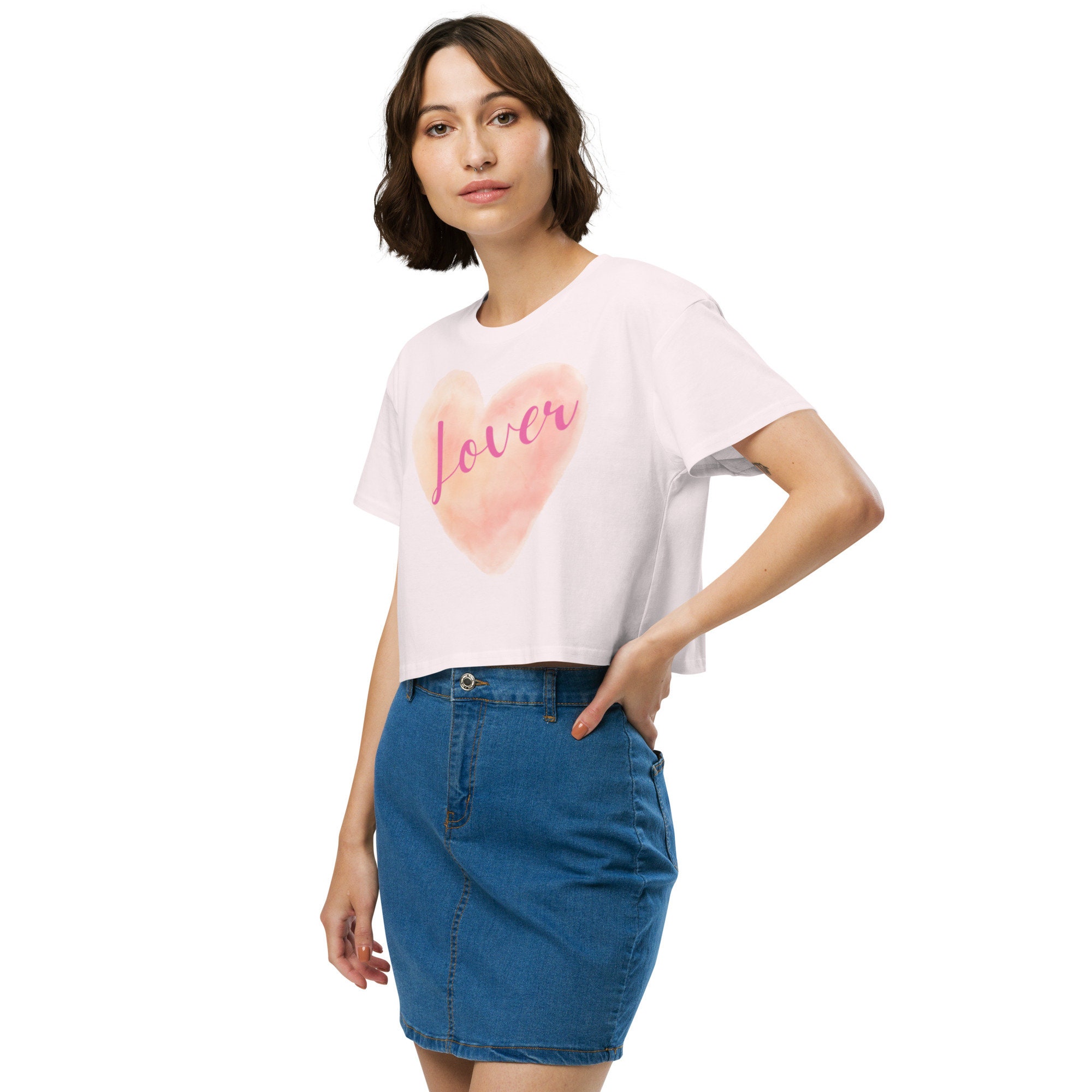 Lover Taylor Crop Top Shirt, Taylor Flowy Cropped Tee