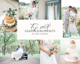 Lightroom presets - Bright and airy wedding collection - Fuji 400H  - photography film editing