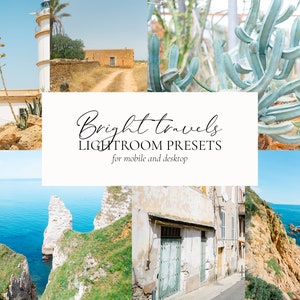 Lightroom presets - travel and bright colors - photography editing for instagram and influencers