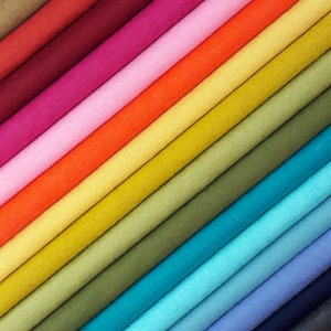 Billow Fabrics Wool Felt Pack ~ Twelve Days Festival | Bright Christmas bundle fuchsia pink gold yellow green blue grey orange bronze blue