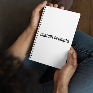 Cahier à spirale avec invite ChatGPT – Journal humoristique technique, cadeau pour amoureux de l'IA