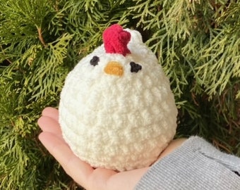 Poulet en peluche au crochet fait main