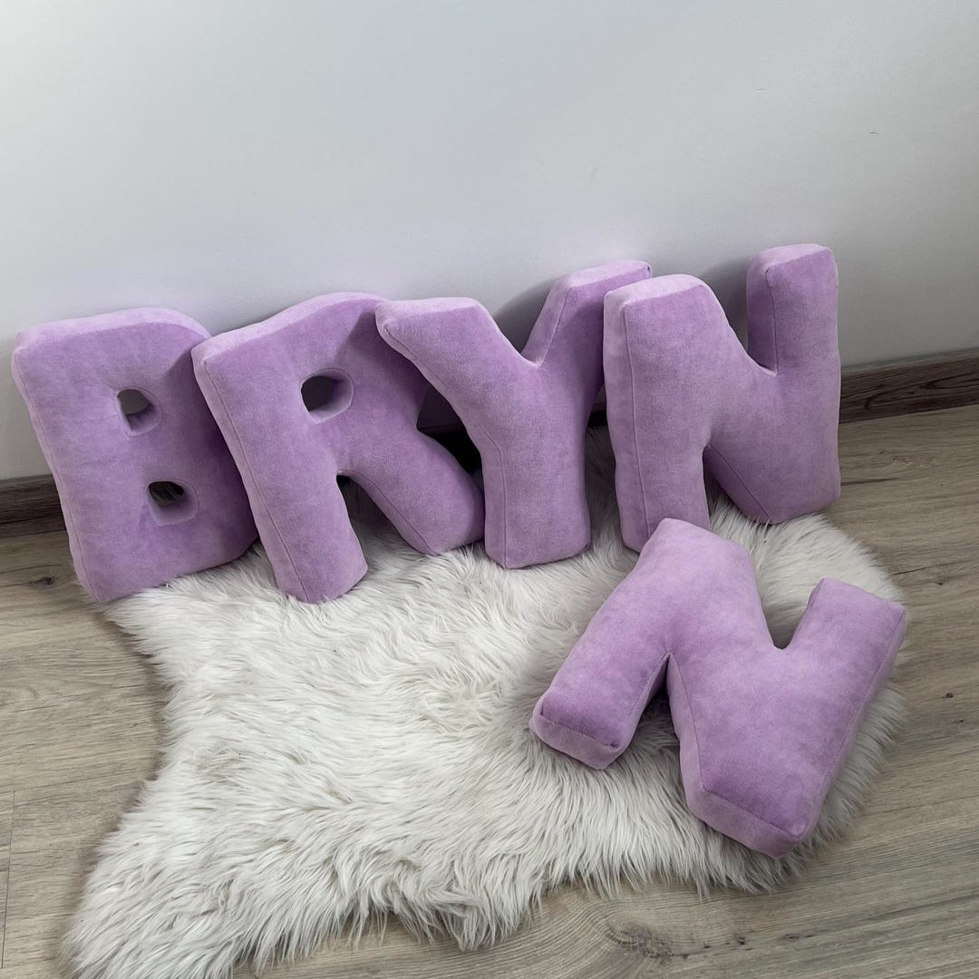 Velour Letter Pillow, Pink Monogram Initial, Baby Shower Gift - Etsy