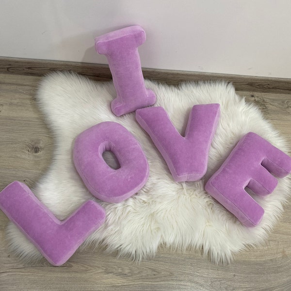 Valentine's Day gift, Purple letter pillow, Housewarming gift, Personalized pillow monogram custom letter, alphabet Pillow, baby shower gift