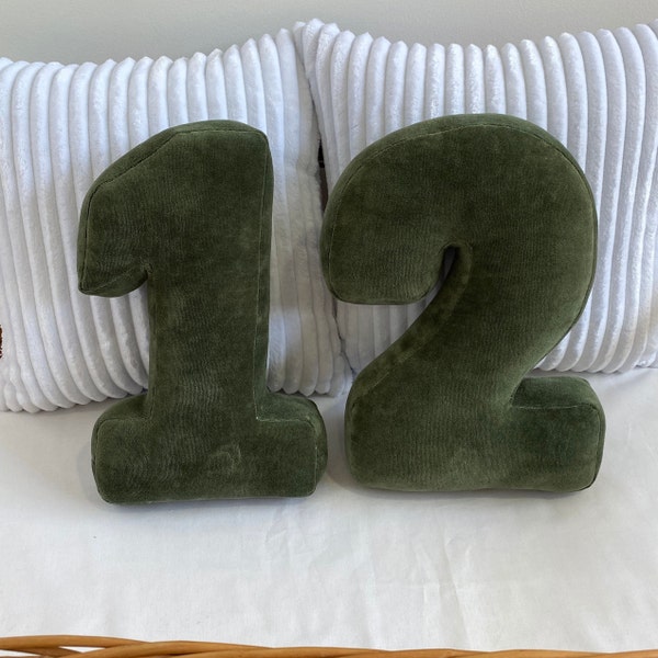 Number Pillow Etsy
