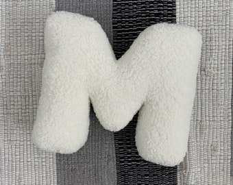 Letter Pillow Ivory : Monogram Initial Cushion