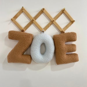 Bouclé Fabric Letter Pillow: Nursery Decor, Initial Monogram
