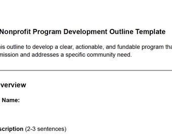 Mall för utveckling av ideella program: Guide för programskapande