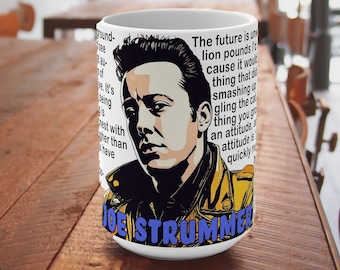 Taza de cerámica de Joe Strummer, The Clash, con letras y citas, 15 oz