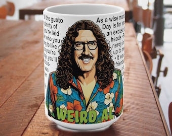 WEIRD AL YANKOVIC mok met citaten en teksten, 15oz koffiekopje