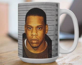 JAY-Z inspirerend citaat, beroemdheidsfoto, grappige koffiemok, 15oz beker