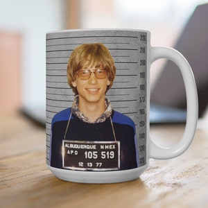 BILL GATES inspirational quote, celebrity mugshot, funny coffee mug, 15oz cup
