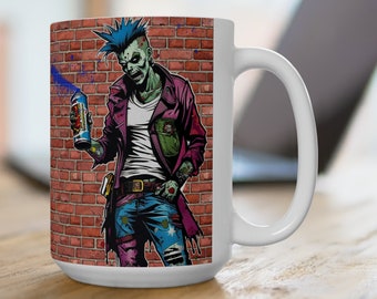 ZOMBIE PUNK MUG - Punk is niet dood