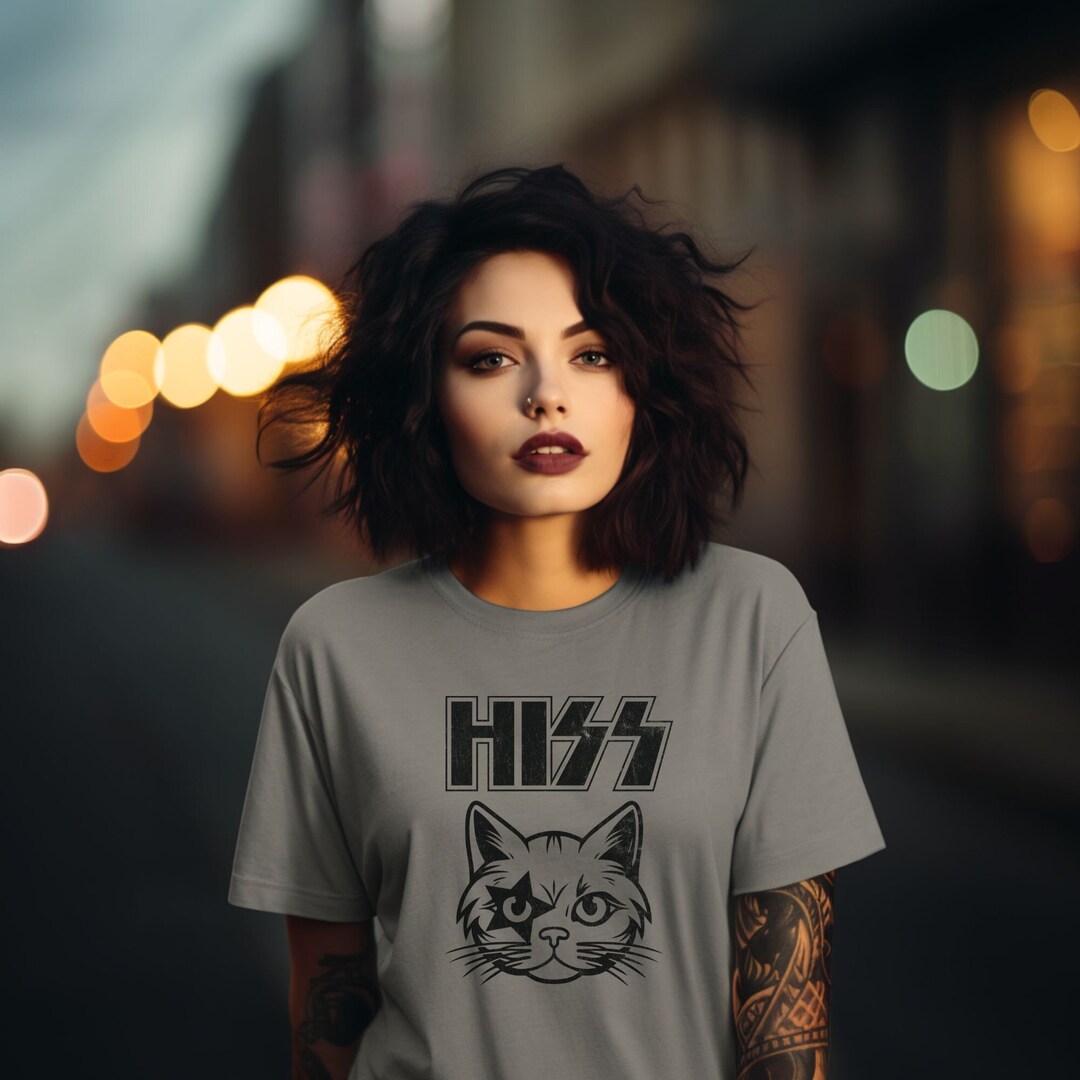 Cat Tshirt Hiss Band Retro Vintage Cat Tshirt Taylor Tee Etsy
