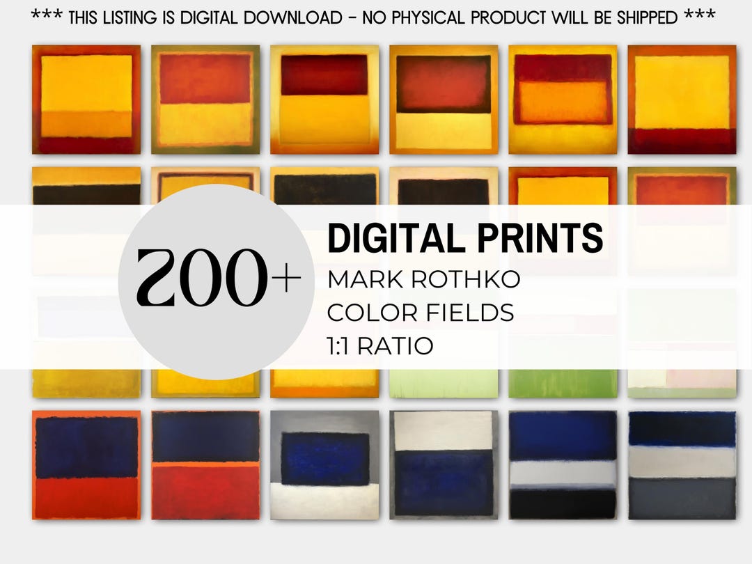 Mark Rothko Inspired Art | 200+ Color Field Prints (digital Download ...