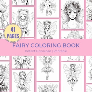Printable Fairy Coloring Book: Magical Art Activity (PDF)