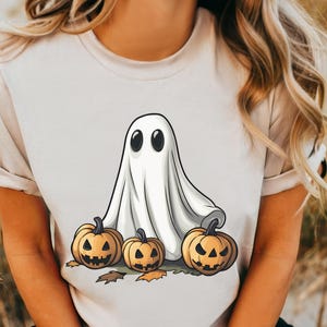 Halloween Ghost Pumpkin PNG Spooky Ghost Autumn Fall PNG Ghost Pumpkins PNG Halloween Ghosts Png Retro Ghost Png Spooky Vibes Png