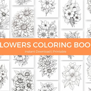 70+ Floral Designs Coloring Book: Relaxing Flower Coloring Pages (Printable PDF)