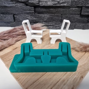 Banc de parc en moule en silicone Moule en bloc Moule pour blocs Moule en silicone Grange de timbres SF-2045 Nur Sitzbeine