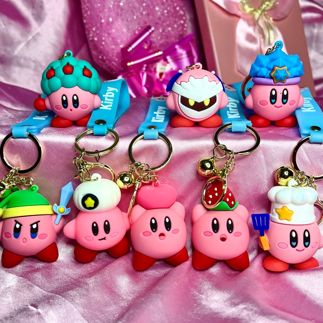 Kirby Keychain Collection Vibrant Nintendo Themed Charms Cute Gaming