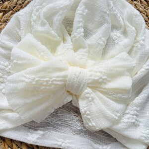 Turban bonnet bebe été très doux effet dentelle pour bébé accessoires bébé fille bonnet turban tricot cadeau naissancebaby shower image 1