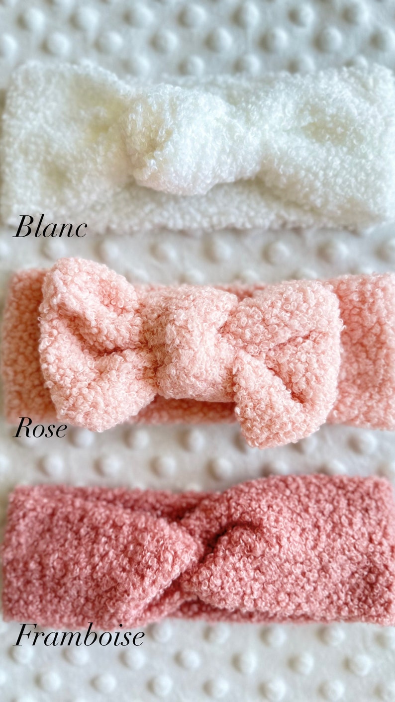 Bandeau SHERPA pour bébé accessoires bébé fille bandeau tricot cadeau naissance bébé cadeau baby shower image 4