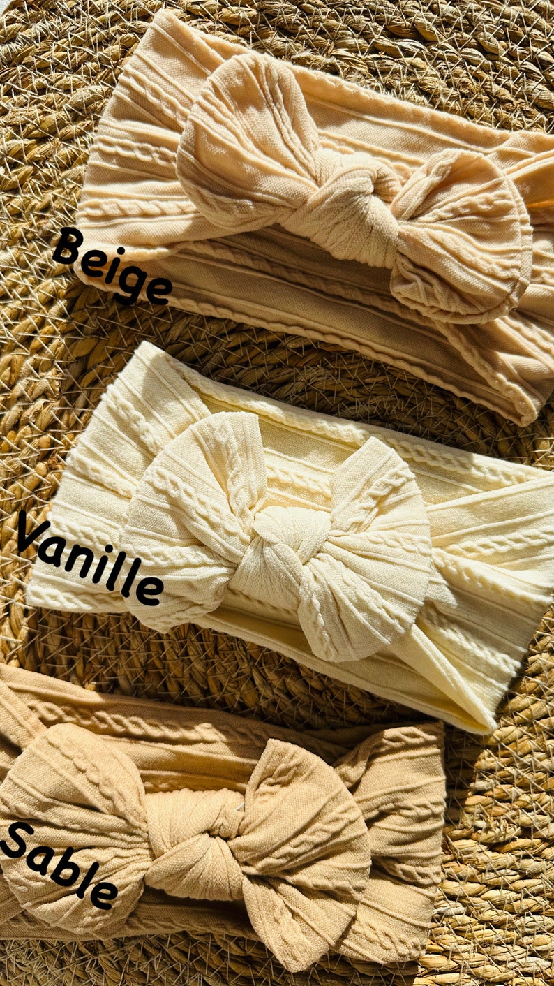 Bandeau pour bébé accessoire bébé fille bandeau tricot cadeau naissance bébé cadeau baby shower image 6