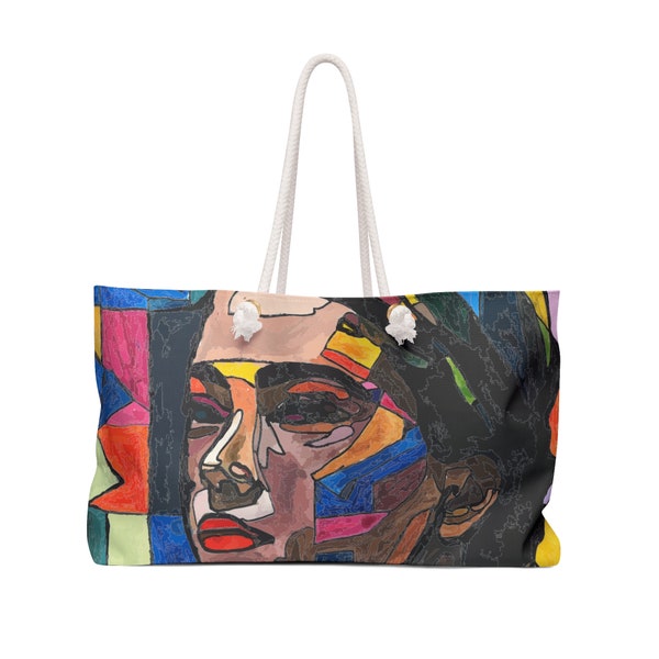 Empowerment in Motion: Modern Art Weekender Bag