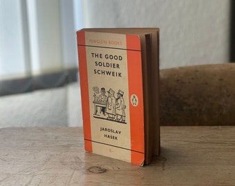 El buen soldado Schweik de Jaroslav Hašek - Vintage 1958 Penguin Book, Retro, Ilustraciones